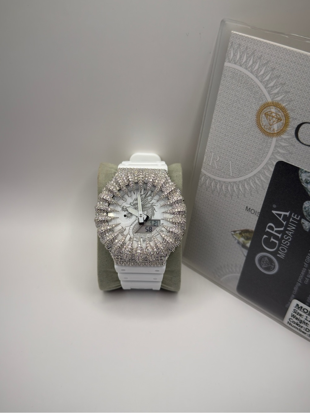 Casio White Men's Watch with Crystal-Style Bezel